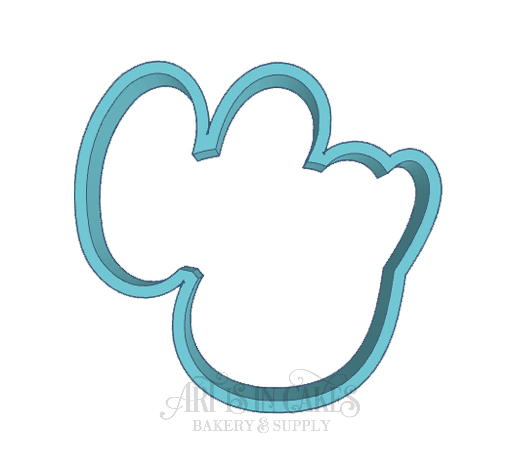 Cursive One Lettered Number Cookie Cutter - PLA Plastic 