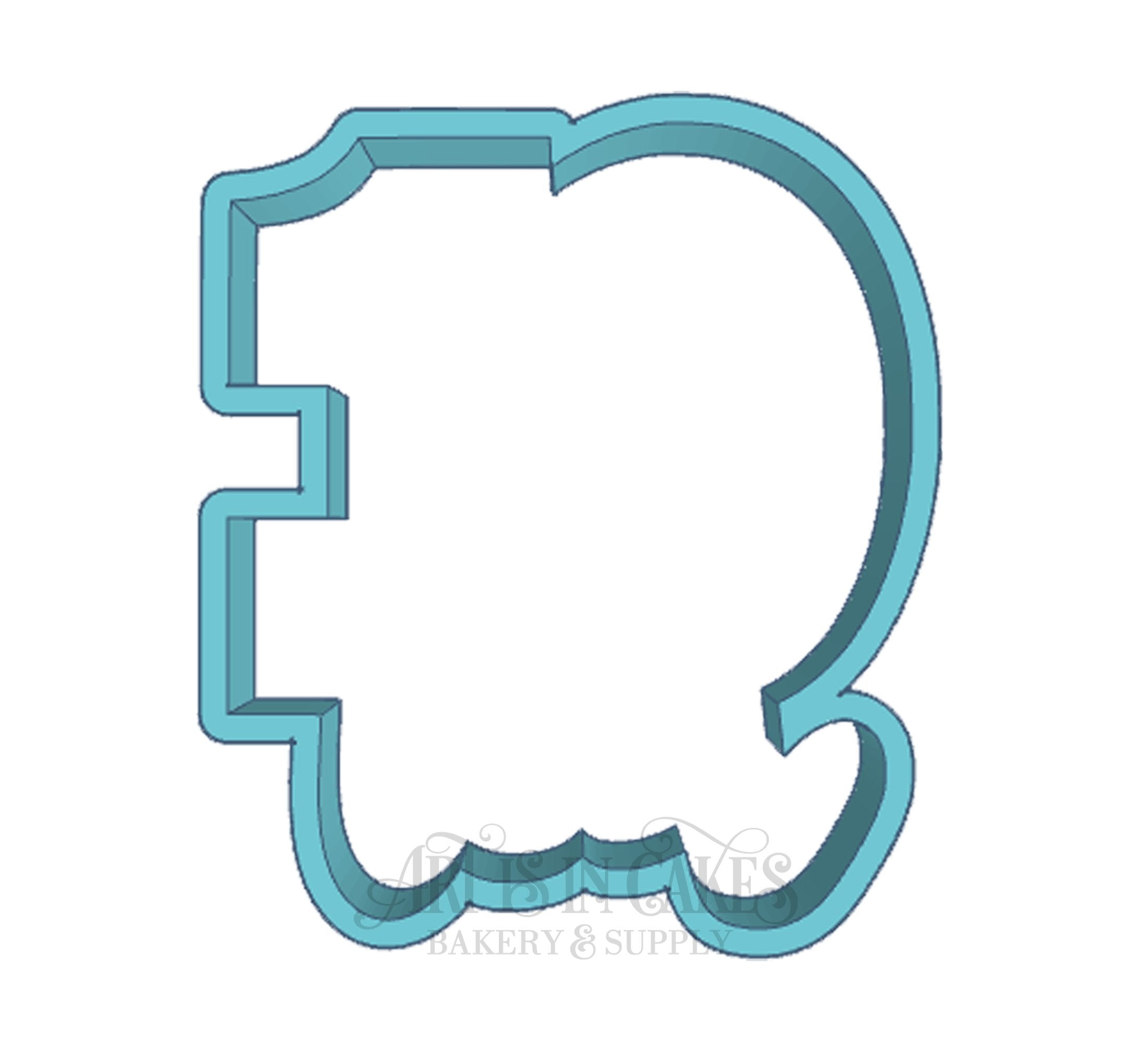 Cookie Cutter Number #10 Ten w/ Script Written Ten CC0511 – Art Is In Cakes,  Bakery Supply