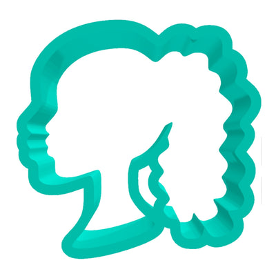 Cookie Cutter Ponytail Profile Curly CC0658 - Art Is In Cakes, Bakery SupplyCookie Cutter 3D2in