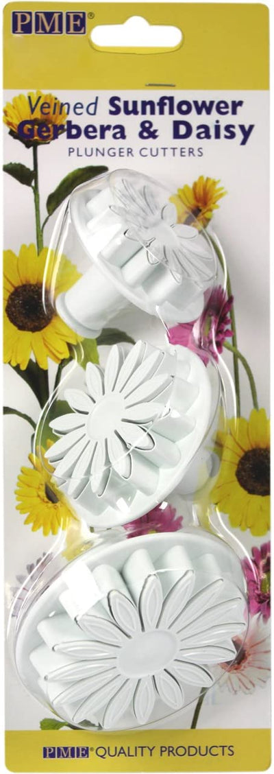 Floral Plunger Veined Sunflower, Daisy or Gerbera Set of Three - Art Is In Cakes, Bakery & SupplyFlower making tools