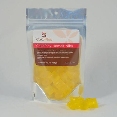 Isomalt Nibs, 7oz Bags, Ready To Melt and Use, Various Colors by Cake Play Inc. - Art Is In Cakes, Bakery & SupplyIsomaltYellow