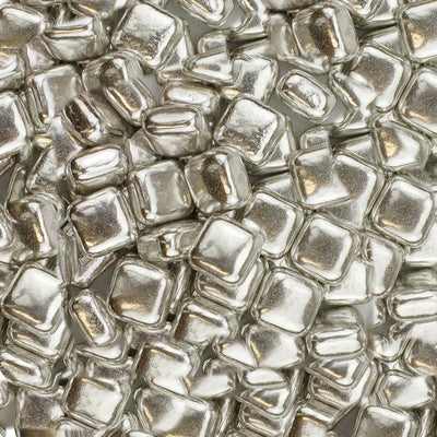 Sprinkles Metallic Square Dragees Silver 3.7 oz jars - Art Is In Cakes, Bakery & SupplySprinkles