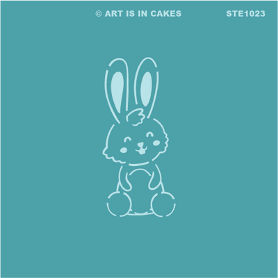 Stencil Easter Bunny 5.5 x 5.5 inches - Art Is In Cakes, Bakery & SupplyStencilDefault Title