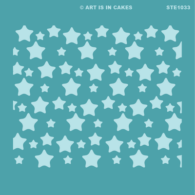Stencil Star Pattern (v1) 5.5 x 5.5 Inches - Art Is In Cakes, Bakery & SupplyStencilDefault Title