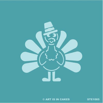 Stencil - Thanksgiving Turkey - 5.5 x 5.5 Inches - Art Is In Cakes, Bakery & SupplyStencilDefault Title