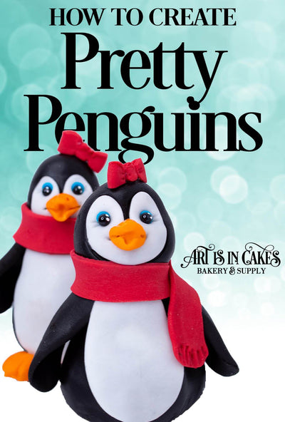 ¡Crea estos pingüinos de fondant comestibles hoy! 
