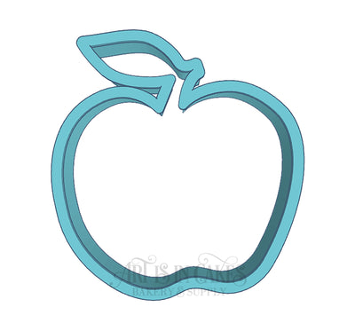 Apple with Leaf 3D Printed Cookie Cutter