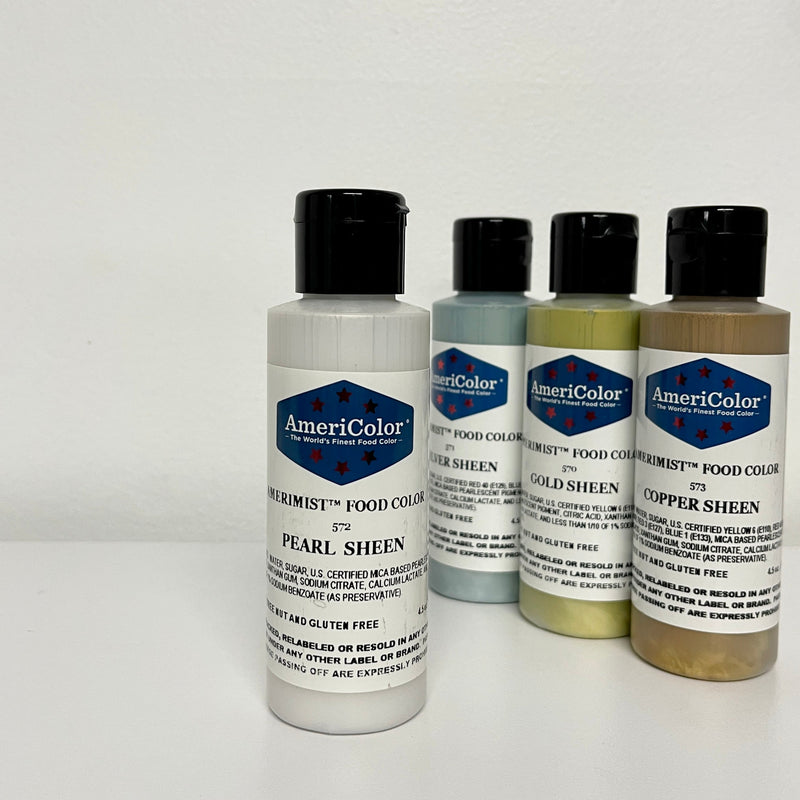 Airbrush Amerimist™ Sheen Food Color 4.5oz Americolor ® - Art Is In Cakes, Bakery SupplyFood colorPearl Sheen