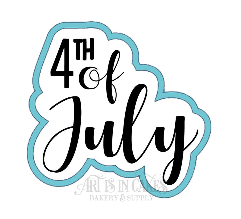 Cookie Cutter 4th of July Script - Art Is In Cakes, Bakery & SupplyCookie Cutter2in