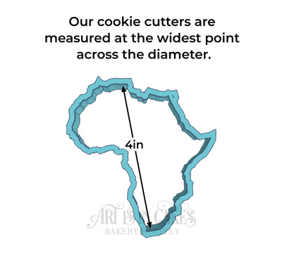 Cookie Cutter Africa Continent Map - Art Is In Cakes, Bakery & SupplyCookie Cutter2 inch