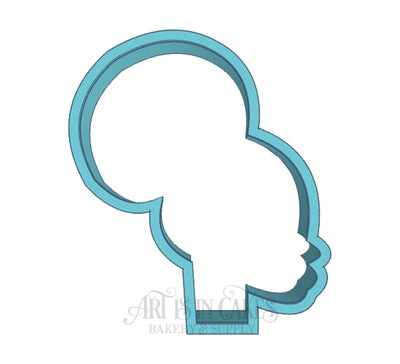 Cookie Cutter Afro Puff Profile - Art Is In Cakes, Bakery & SupplyCookie Cutter2in
