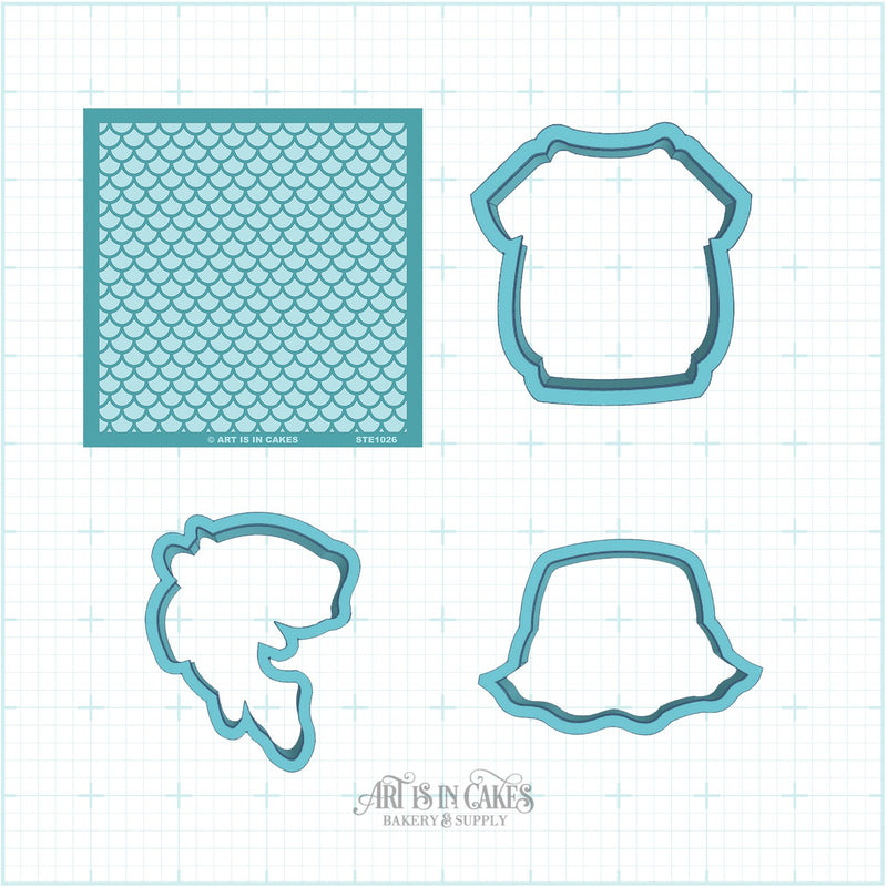 Cookie Cutter and Stencil Set - Gone Fishin&