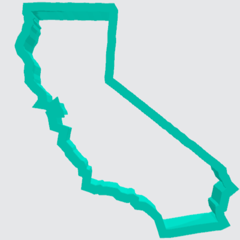Cookie Cutter California State - Art Is In Cakes, Bakery & SupplyCookie Cutter2in