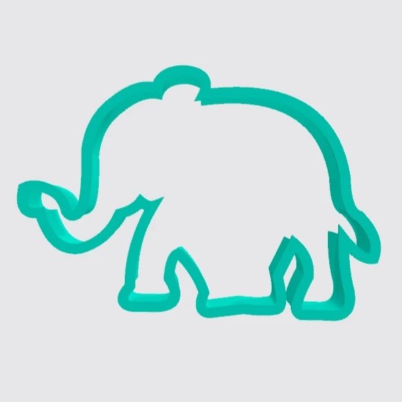 Cookie Cutter Elephant Simple - Art Is In Cakes, Bakery & SupplyCookie Cutter2in