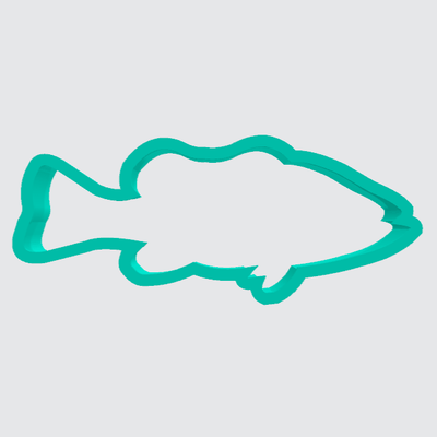 Cookie Cutter Fish Bass Side View - Art Is In Cakes, Bakery & SupplyCookie Cutter2in