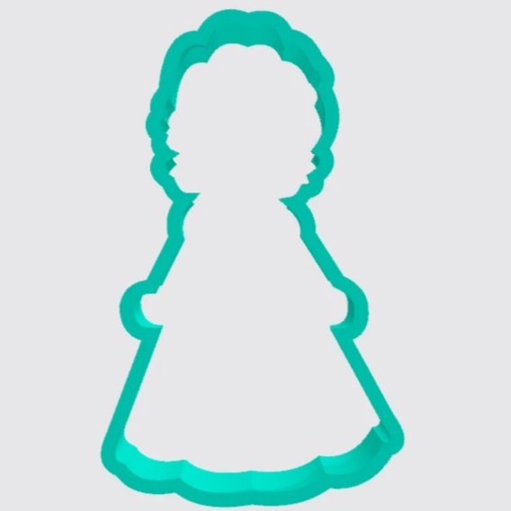 Cookie Cutter Girl in Gown Cutesy (A) - Art Is In Cakes, Bakery & SupplyCookie Cutter2in