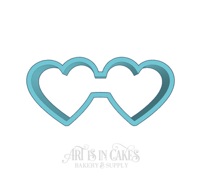 Cookie Cutter Glasses Heart Shaped - Art Is In Cakes, Bakery & SupplyCookie Cutter 3D2in