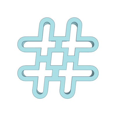 Cookie Cutter Hashtag Rounded - Art Is In Cakes, Bakery & SupplyCookie Cutter2in