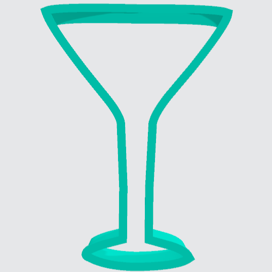 Cookie Cutter Martini Glass - Art Is In Cakes, Bakery & SupplyCookie Cutter2in