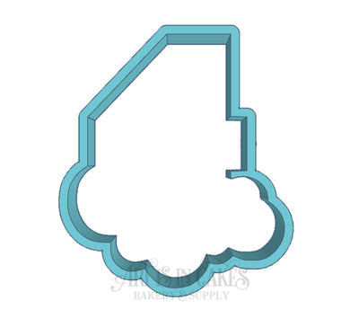 Cookie Cutter Number #4 Four w/ Clouds - Art Is In Cakes, Bakery & SupplyCookie Cutter2in