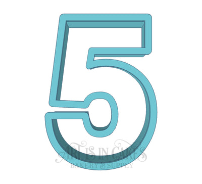Cookie Cutter Number #5 Five Bold - Art Is In Cakes, Bakery & SupplyCookie Cutter2in