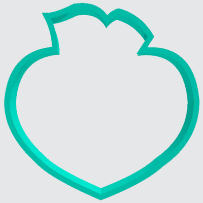 Cookie Cutter Peach Heart Apple - Art Is In Cakes, Bakery & SupplyCookie Cutter2in