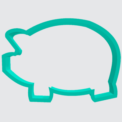 Cookie Cutter Pig Profile - Art Is In Cakes, Bakery & SupplyCookie Cutter2in