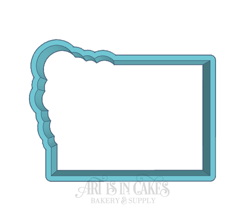 Cookie Cutter Plaque Rectangle with Clouds or Balloons - Art Is In Cakes, Bakery & SupplyCookie Cutter2in