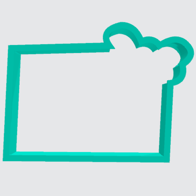 Cookie Cutter Shape Rectangle with Corner Bow - Art Is In Cakes, Bakery & SupplyCookie Cutter2in