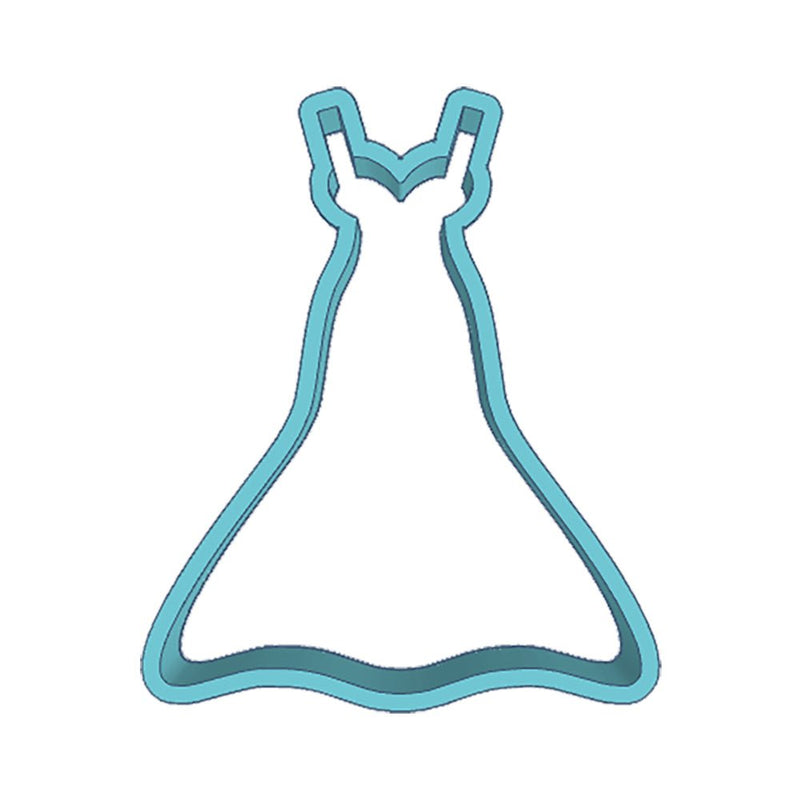 Cookie Cutter Wedding Dress Ball Gown (B) CC0666 - Art Is In Cakes, Bakery SupplyCookie Cutter 3D2in