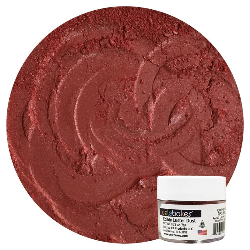 Edible Luster Dust, Red Rose, For Coloring Gum paste and Fondant Decorations - Art Is In Cakes, Bakery & SupplyLuster Dusts