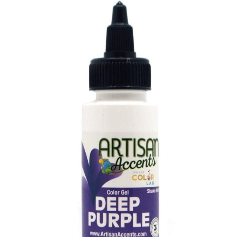 Food Color Gel Artisan Accents in 1 oz bottles - Art Is In Cakes, Bakery SupplyFood colorDeep Purple