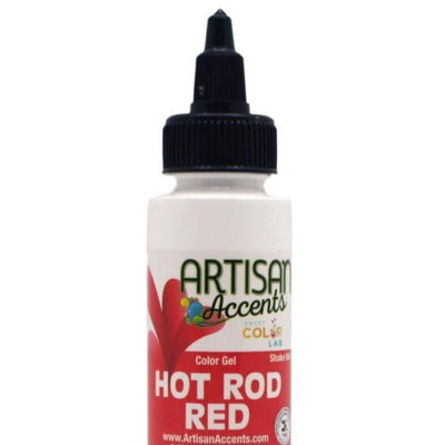 Food Color Gel Artisan Accents in 1 oz bottles - Art Is In Cakes, Bakery SupplyFood colorHot Rod Red