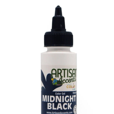 Food Color Gel Artisan Accents in 1 oz bottles - Art Is In Cakes, Bakery SupplyFood colorMidnight Black