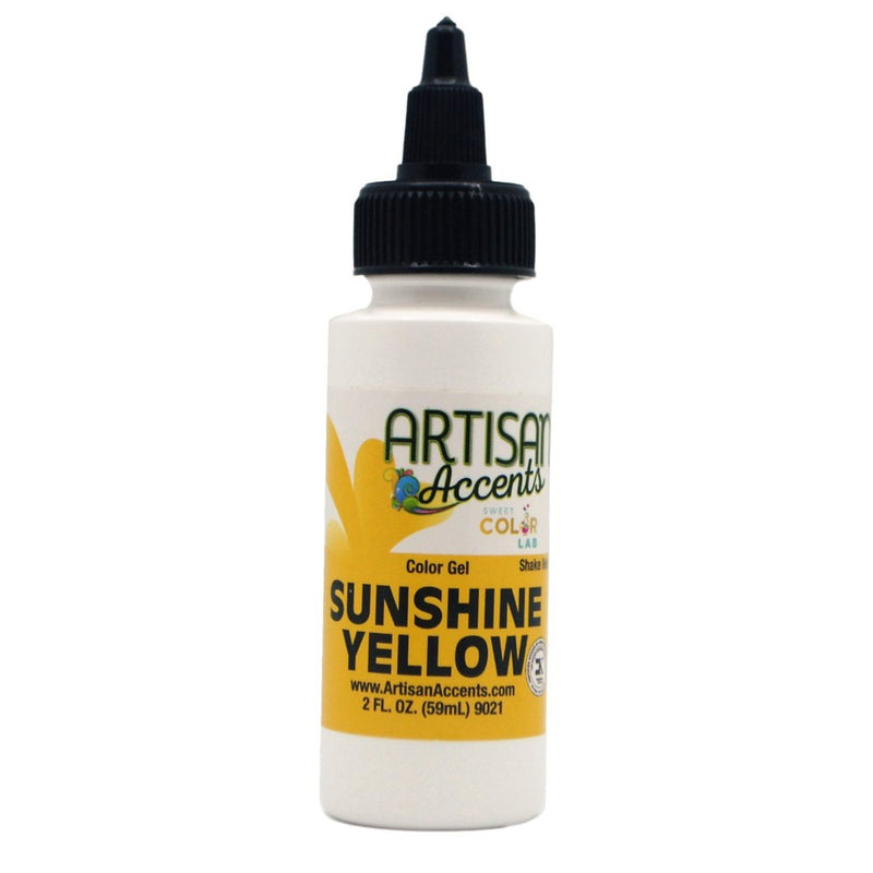 Food Color Gel Artisan Accents Sunshine Yellow - Art Is In Cakes, Bakery & Supply