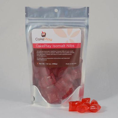Isomalt Nibs, 7oz Bags, Ready To Melt and Use, Various Colors by Cake Play Inc. - Art Is In Cakes, Bakery & SupplyIsomaltRed