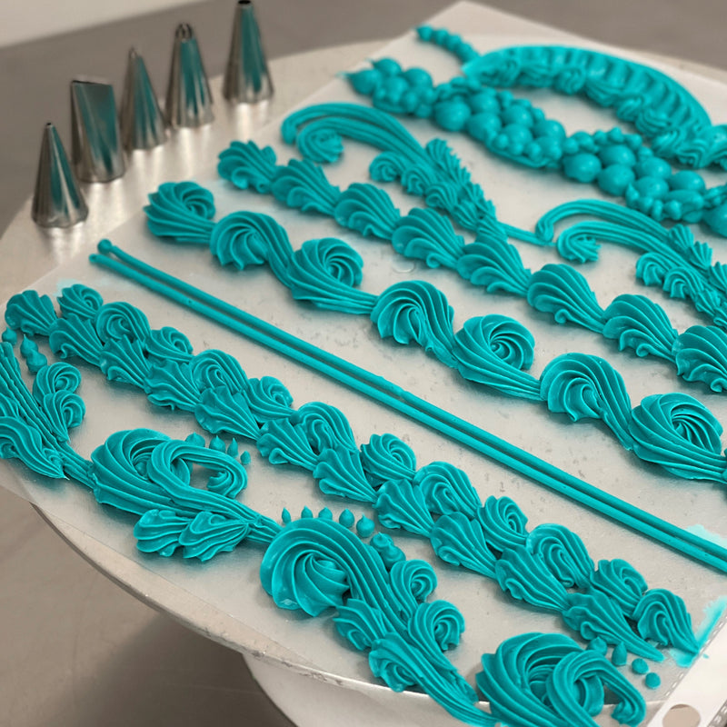 Closed shell piping tips produce beautiful buttercream borders and shells with well defined and deep grooves.