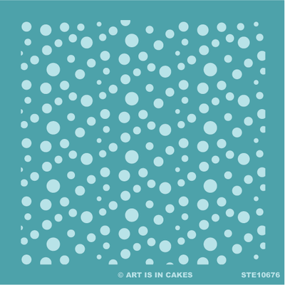 Stencil - Autumn Dots - 5.5 x 5.5 Inches - Art Is In Cakes, Bakery & SupplyStencilDefault Title