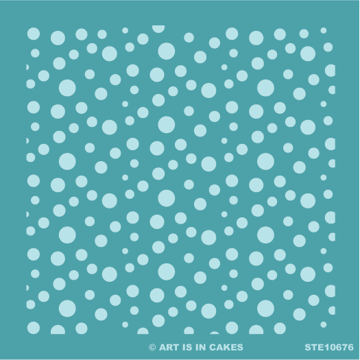 Stencil - Autumn Dots - 5.5 x 5.5 Inches - Art Is In Cakes, Bakery & SupplyStencilDefault Title
