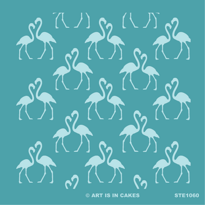 Stencil Flamingo Pattern 5.5 x 5.5 Inches - Art Is In Cakes, Bakery & SupplyStencilDefault Title