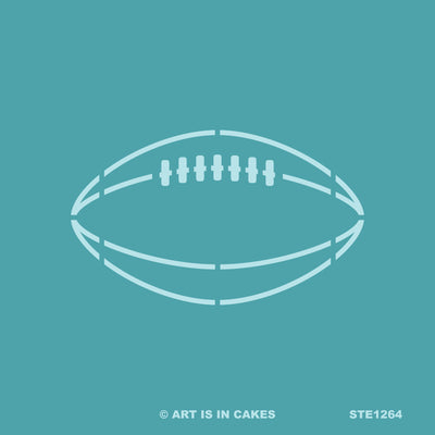 Stencil - Football - STE1264 - 5.5 x 5.5 Inches - Art Is In Cakes, Bakery & SupplyStencil