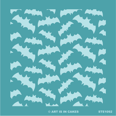 Stencil - Halloween - Bat Pattern - 5.5 x 5.5 Inches - Art Is In Cakes, Bakery & SupplyStencilDefault Title