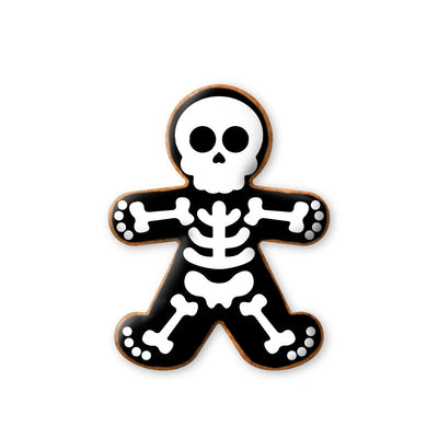 Stencil - Halloween - Skeleton Ginger-Dead Man - 5.5 x 5.5 Inches - Art Is In Cakes, Bakery & SupplyStencil