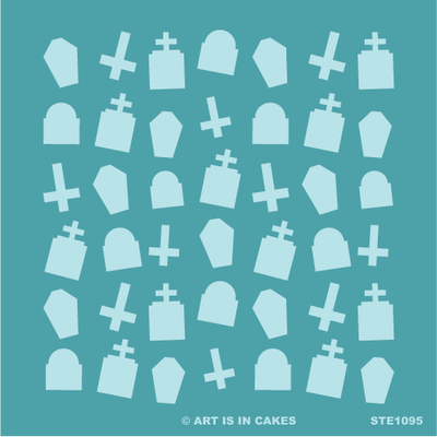 Stencil - Halloween - Tombstone Pattern - 5.5 x 5.5 Inches - Art Is In Cakes, Bakery & SupplyStencilDefault Title