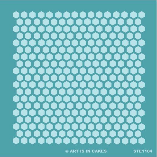 Stencil - Honeycomb Pattern - Small- 5.5 x 5.5 Inches - Art Is In Cakes, Bakery & SupplyStencilDefault Title