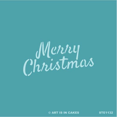Stencil - Merry Christmas - STE1132 - 5.5 x 5.5 Inches - Art Is In Cakes, Bakery & SupplyStencilDefault Title