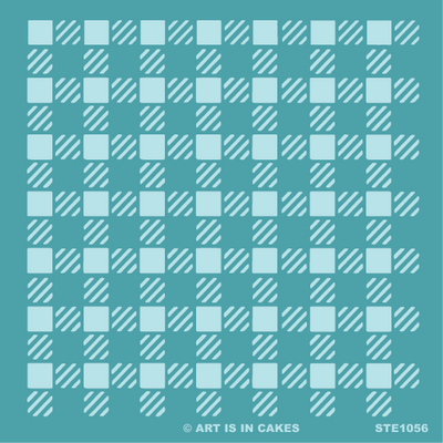 Stencil Mini Plaid Pattern 5.5 x 5.5 Inches - Art Is In Cakes, Bakery & SupplyStencilDefault Title