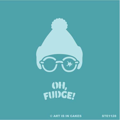 Stencil - Oh Fudge - STE1128 - 5.5 x 5.5 Inches - Art Is In Cakes, Bakery & SupplyStencilDefault Title