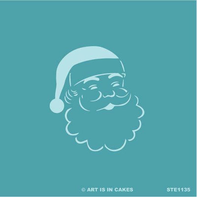 Stencil - Santa Face - STE1135 - 5.5 x 5.5 Inches - Art Is In Cakes, Bakery & SupplyStencilDefault Title