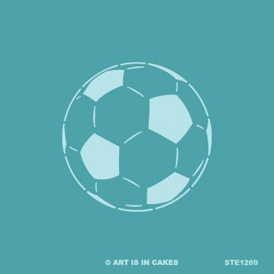 Stencil - Soccer Ball - STE1269 - 5.5 x 5.5 Inches - Art Is In Cakes, Bakery & SupplyStencil